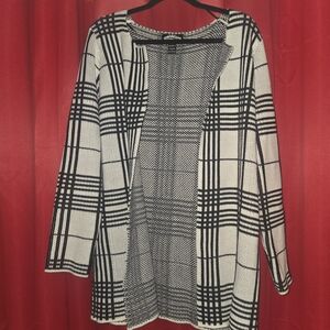 Guess Monochrome Plaid Cardigan